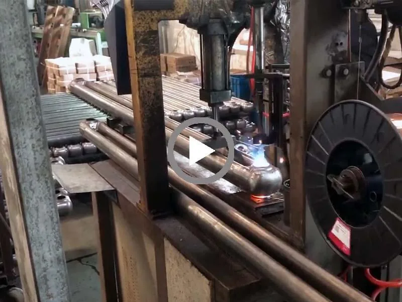 Radiator collector head welding