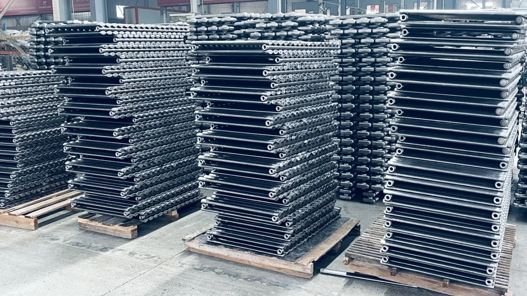 Radiators organised in the SUNLIKE factory production and storage area