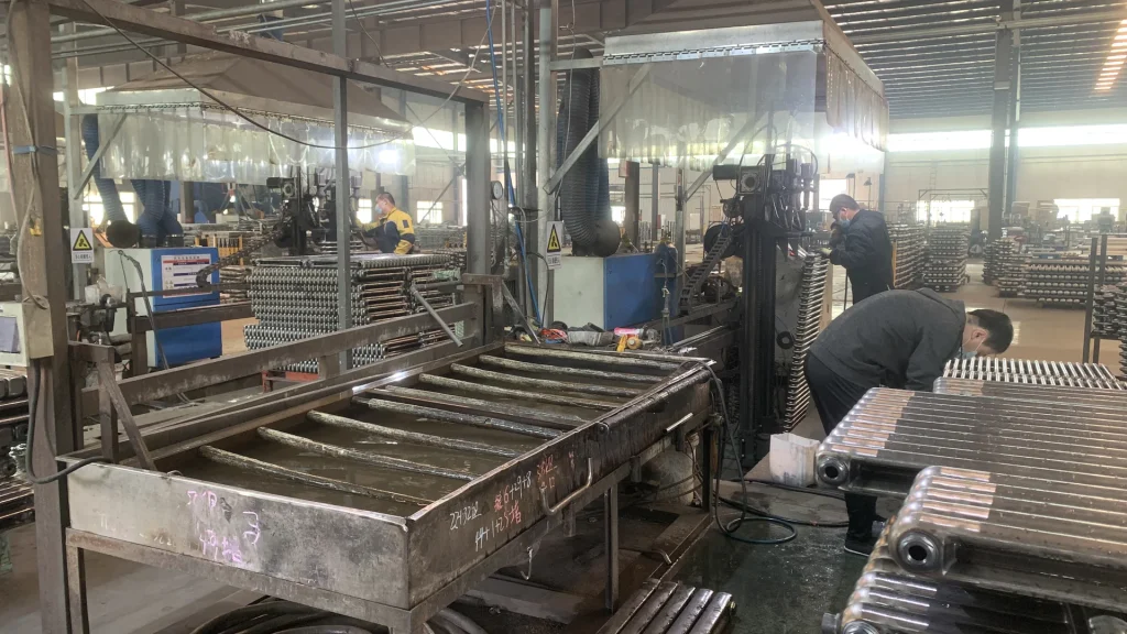 Radiator pressure testing and quality control at SUNLIKE factory